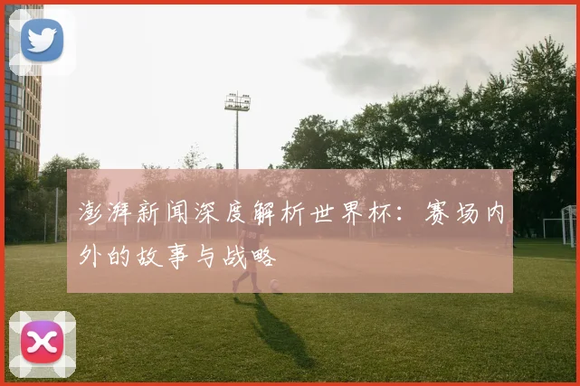 澎湃新闻深度解析世界杯:赛场内外的故事与战略
